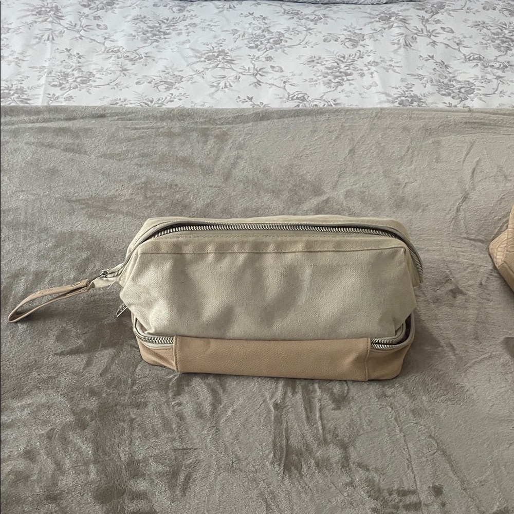 BEIS Beige and Tan Toiletry bag - The Dopp Kit